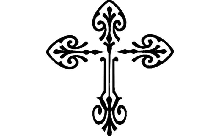 Decorative Cross dxf File - Cnc File