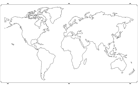 World Map dxf File - Cnc File