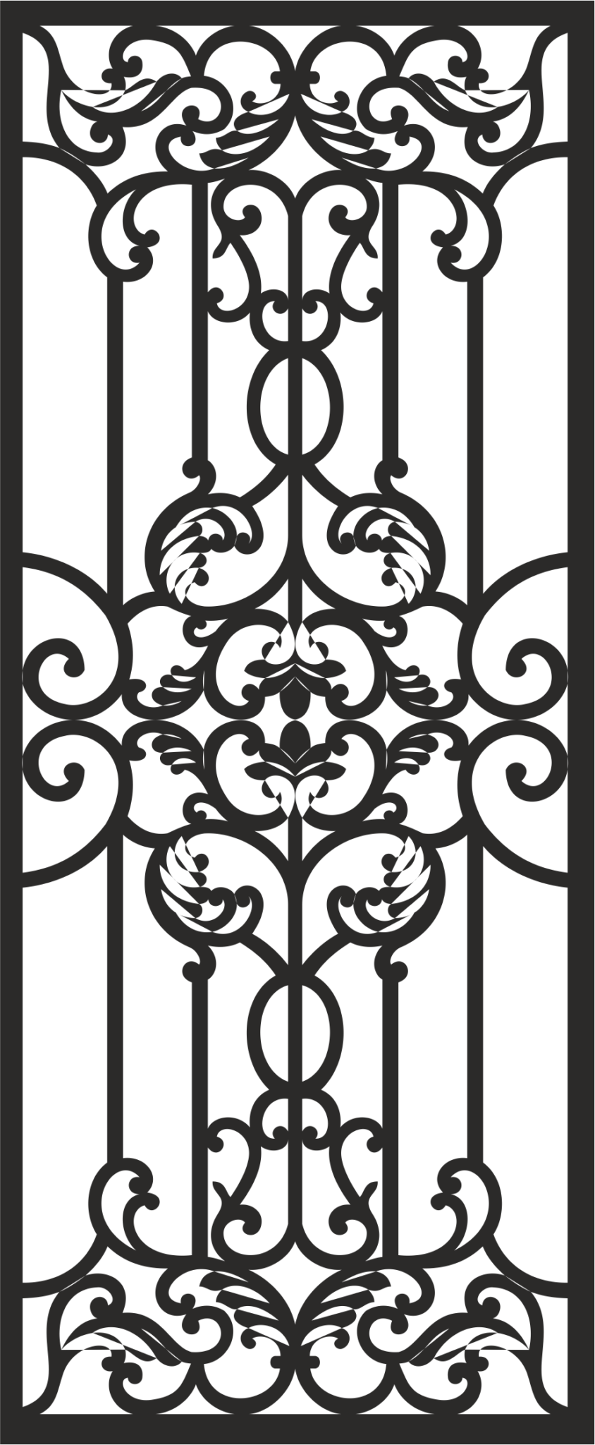 Tree Glass Door Design Free Vector Cnc File