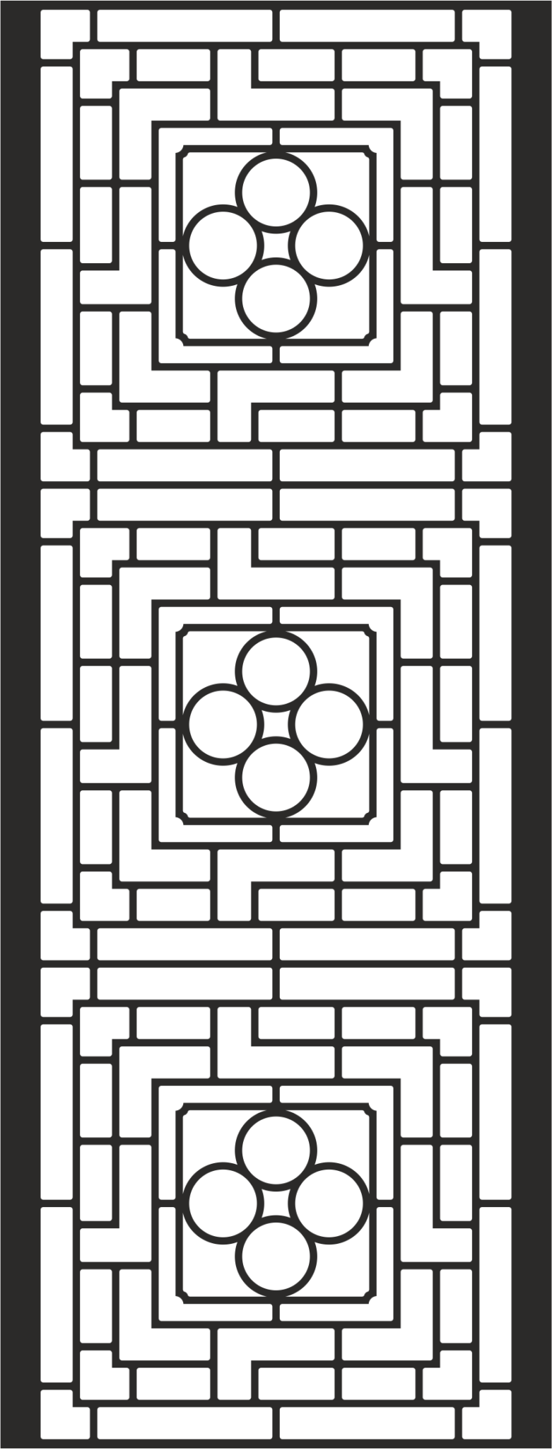 Tree Glass Door Design Free Vector