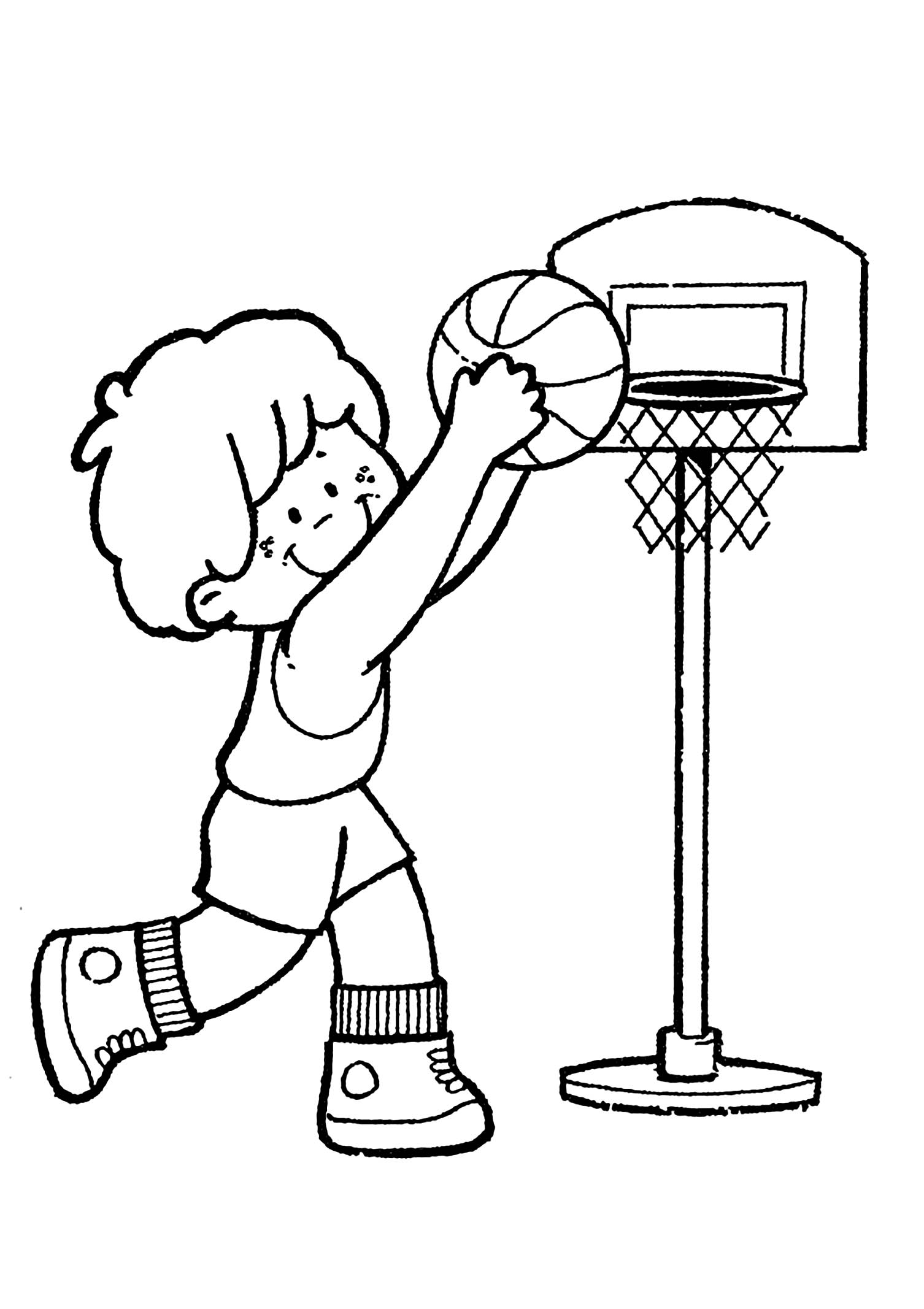 Баскетбол раскраска для детей