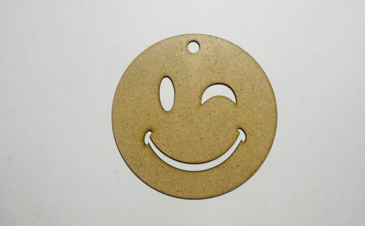 Laser Cut Unfinished Wood Smiley Cutout Craft Free Vector