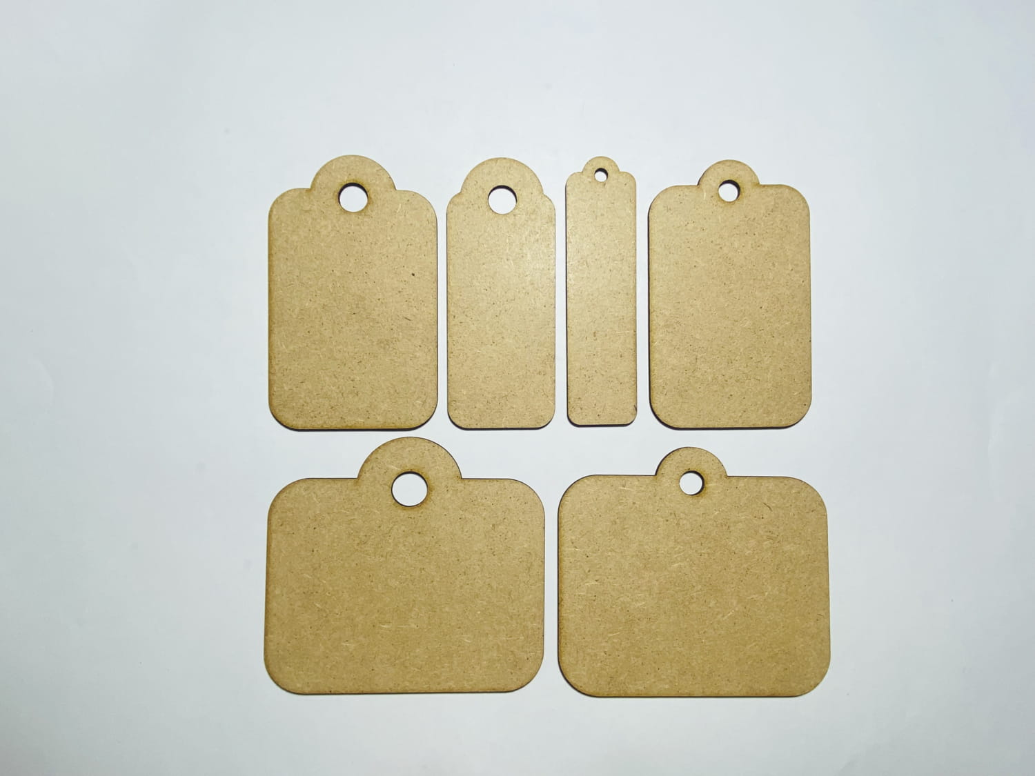 Laser Cut Unfinished Wooden Gift Tags Cutout Free Vector