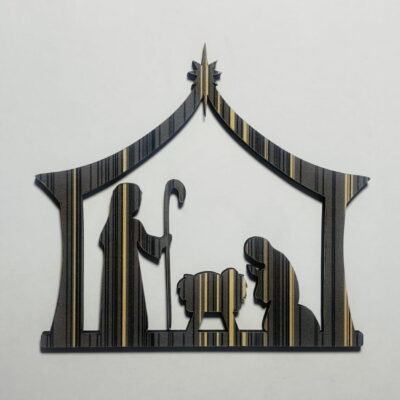 Laser Cut Nativity Scene Wood Cutout Free Vector