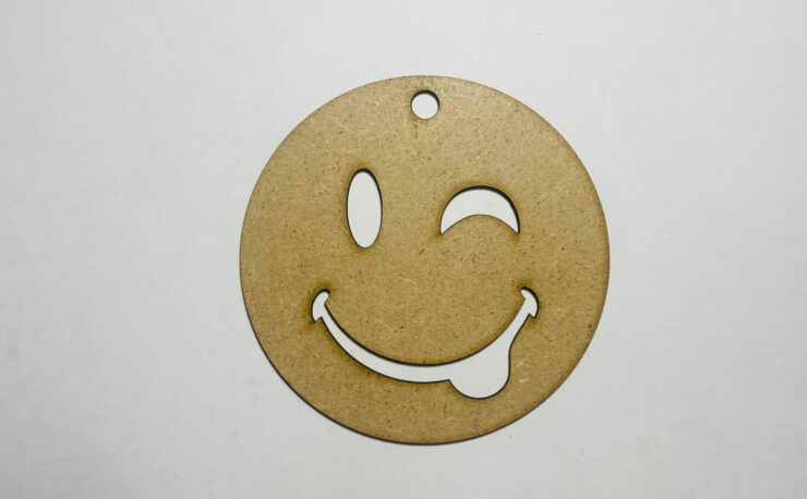 Laser Cut Smiley Face Wood Blank Cutout Free Vector