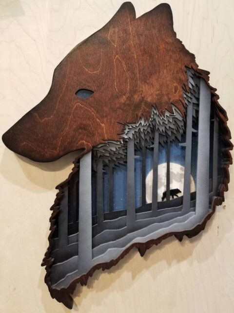 Wolf Art Arch Free Vector