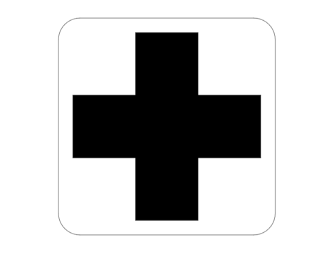First Aid Road Sign dxf File