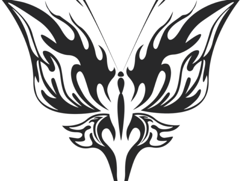 Tribal Butterfly Vector Art 21 DXF File