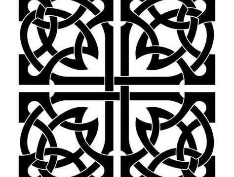 Stencil Design square dxf File