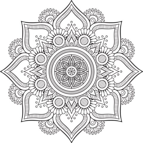 Mandala Floral Design Free Vector