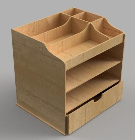 Laser Cut Wood Drawer Storage Organizer Template Free Vector