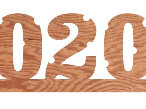 Laser Cut New Year Number 2020 Template DXF File