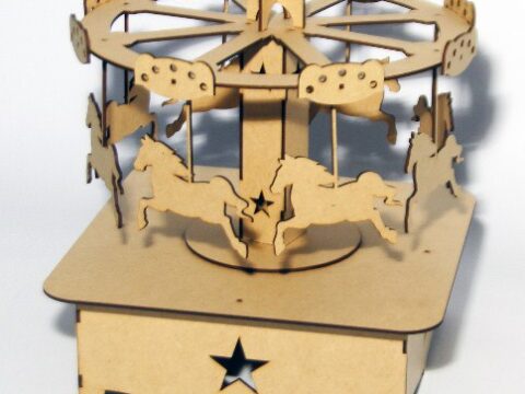 Laser Cut Horse Carousel Free Vector