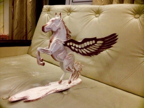 Laser Cut Pegasus 3mm Free Vector