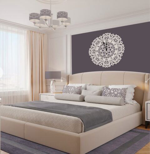 Laser Cut Mandala Wall Clock Free Vector