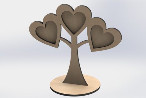 Laser Cut Heart Shape Picture Frames Family Tree Free Vector