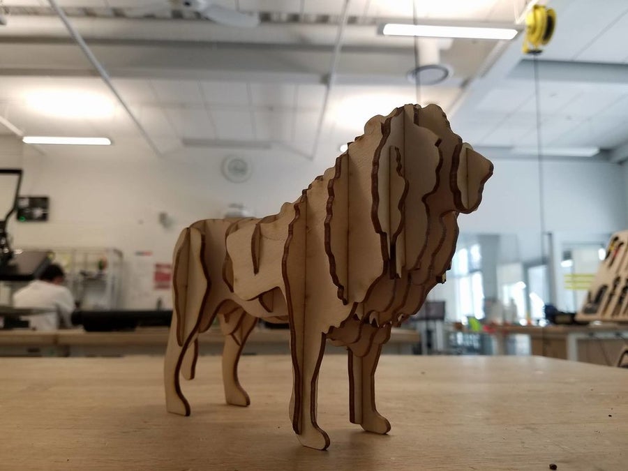 Laser Cut Lion 3D Model PDF File - Cnc File