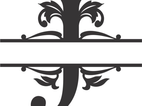 Regal Split Font J DXF File