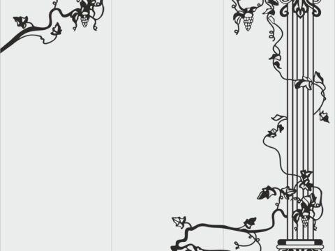 Flower Vector graphics for sandblasting Free Vector