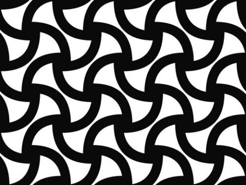 Monochrome seamless curved shape pattern dxf File