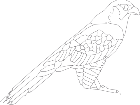 Bird Sitting 2 DXF File