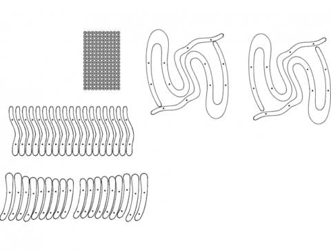 Rocking Chair Plywood 15 Mm dxf File