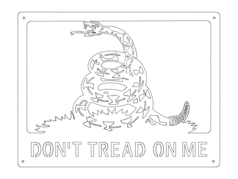 Don’t Tread On Me dxf File