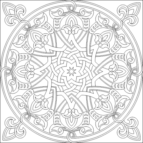 Islamic Decorative Pattern DWG File