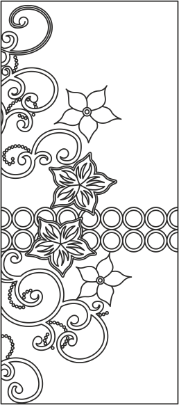 Floral Design Wardrobe Door Vector Free Vector