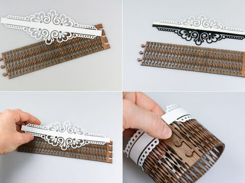 Laser Cut Wedding Napkin Rings PDF File