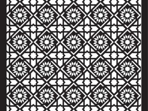 Laser Cut Floral Separator Pattern Template SVG File