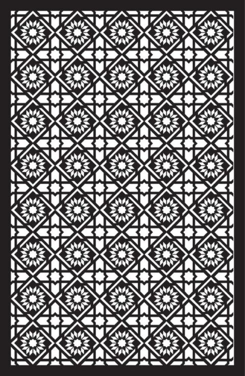 Laser Cut Floral Separator Pattern Template SVG File
