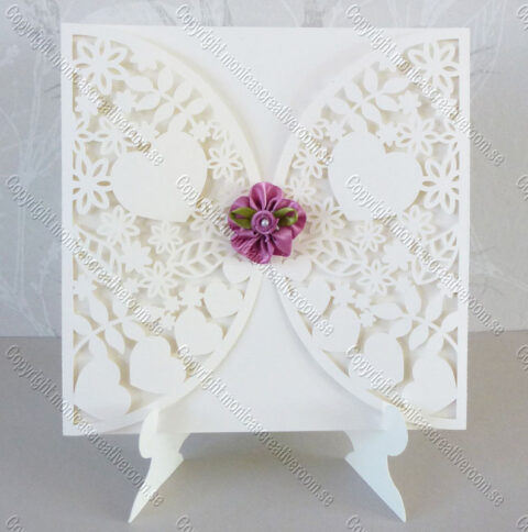 Gate Fold Card Laser Cutting Template DXF File