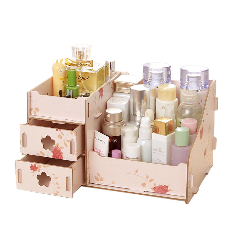 Laser Cut Makeup Organizer Box Drawer Cosmetics Storage Free Vector