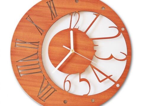 Laser Cut Contemporary And Modern Wall Clock Free Vector