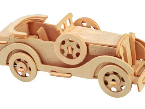 Laser Cut Packard Twelve Car Model 3D Wooden Puzzle Kids Toys Gifts Free Vector