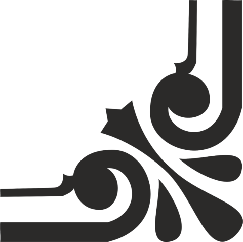 Lace Corner Vector dxf File
