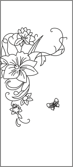 Pattern Glass Door s-014 Free Vector