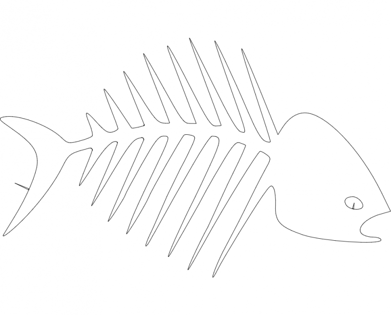 Fish Bones dxf File