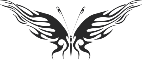 Butterfly vector tattoo DXF File