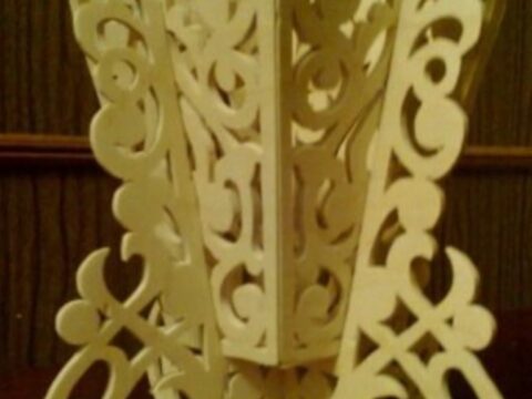 Flower Vase Laser Cut Free Vector