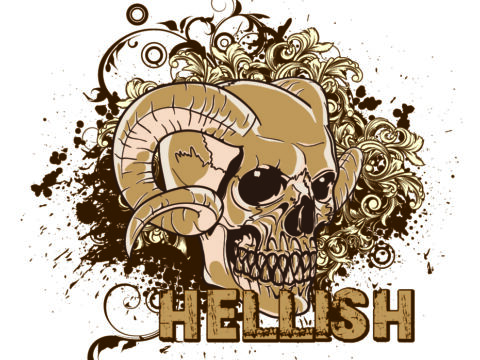 Grunge T Shirt Design Free Vector