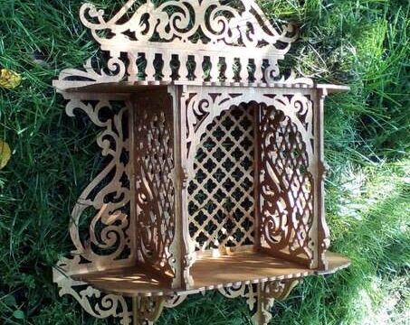Laser Cut Decor Shelf Free Vector