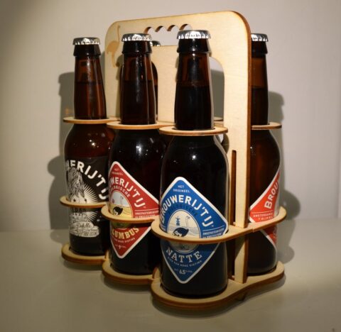 Laser Cut Beer Crate Six Pack 4mm Plywood SVG File