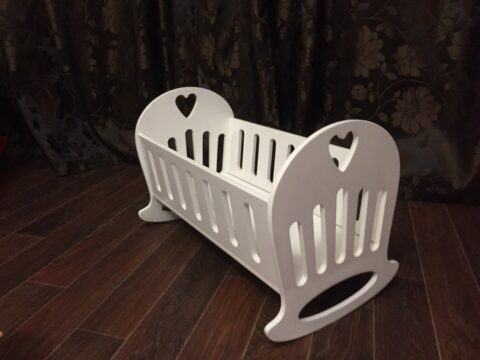 Laser Cut Doll Crib Template Free Vector