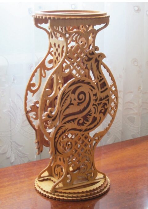 Laser Cut Decorative Vase Template Free Vector