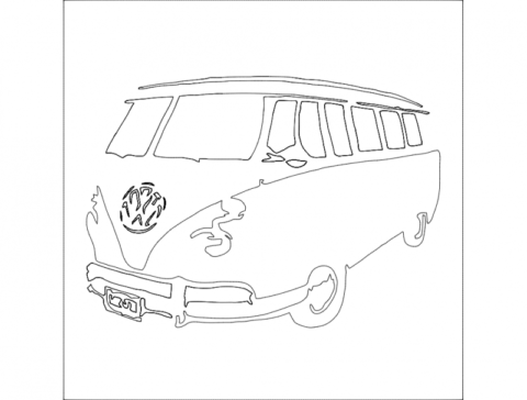 vw-camper-van dxf File