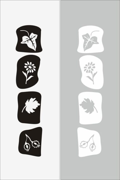 Abstract Floral Elements Sandblast Pattern Free Vector