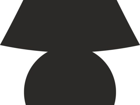 Table Lamp Silhouette Vector dxf File