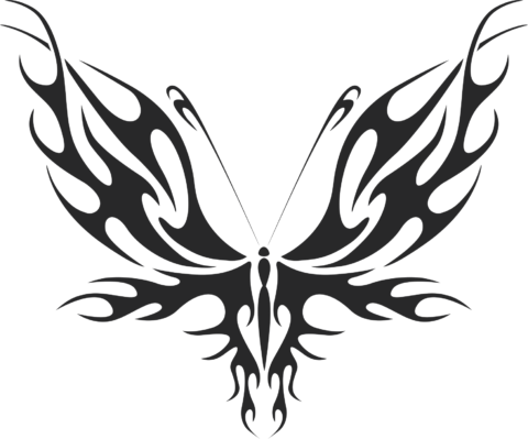 Tribal Butterfly Vector Art 31 DXF File